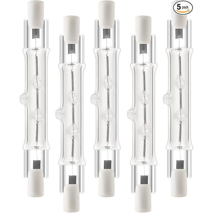 Jaenmsa 5-Pack R7S 78mm 150W Halogen Bulb Dimmable Warm White