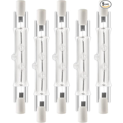 Jaenmsa 5-Pack R7S 78mm 150W Halogen Bulb Dimmable Warm White