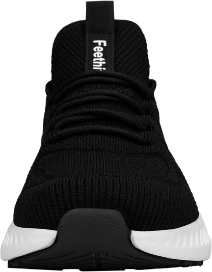 Feethit Men's Breathable Lightweight Comfort Walking Running Fitness Gym Tennis Sneakers