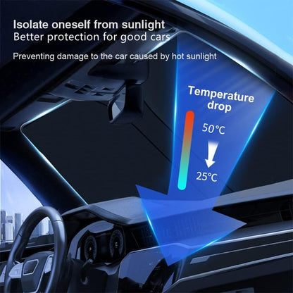 Zimohe Foldable Car Sun Shade for Front Windshield – UV 99% Protection, Silver & Black