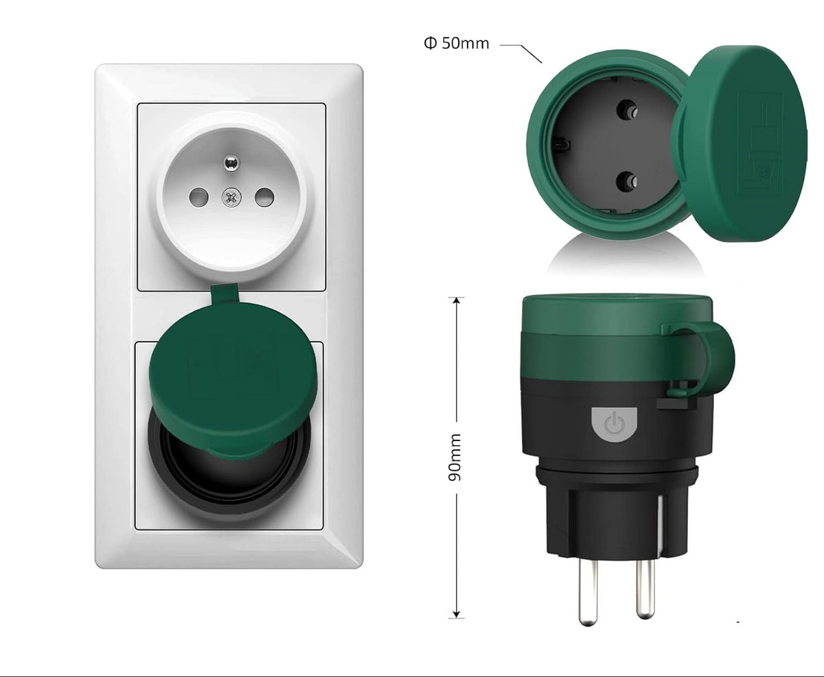 SURNICE IP44 Waterproof Wireless Outdoor Sockets 2300W 1