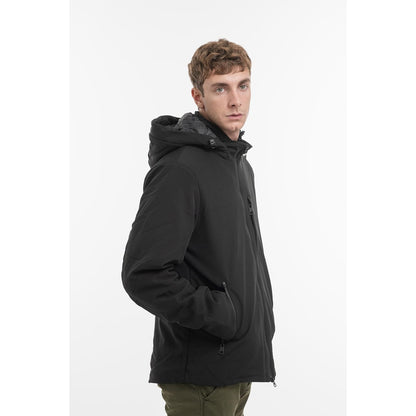 TONY BACKER Men's Winter Waterproof Windproof Softshell Jacket Detachable Hood
