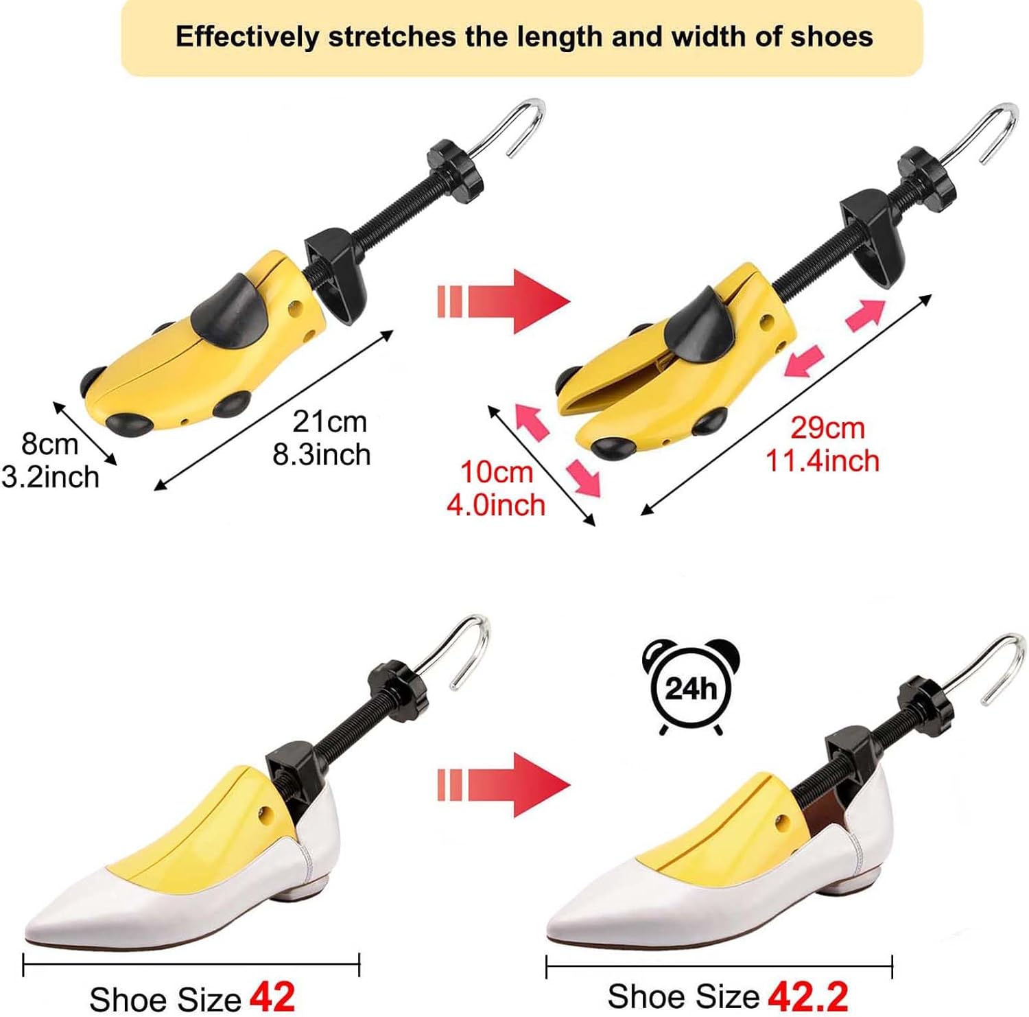 Halcent Two-Way Adjustable Shoe Stretcher Kit with Horn