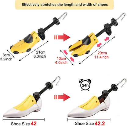 Halcent Two-Way Adjustable Shoe Stretcher Kit with Horn