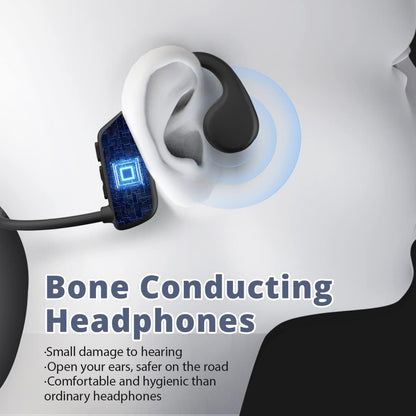 IFECCO IF-Bone X5 Bone Conduction Headphones Bluetooth 5.3 IP68 Waterproof 32GB MP3 Black