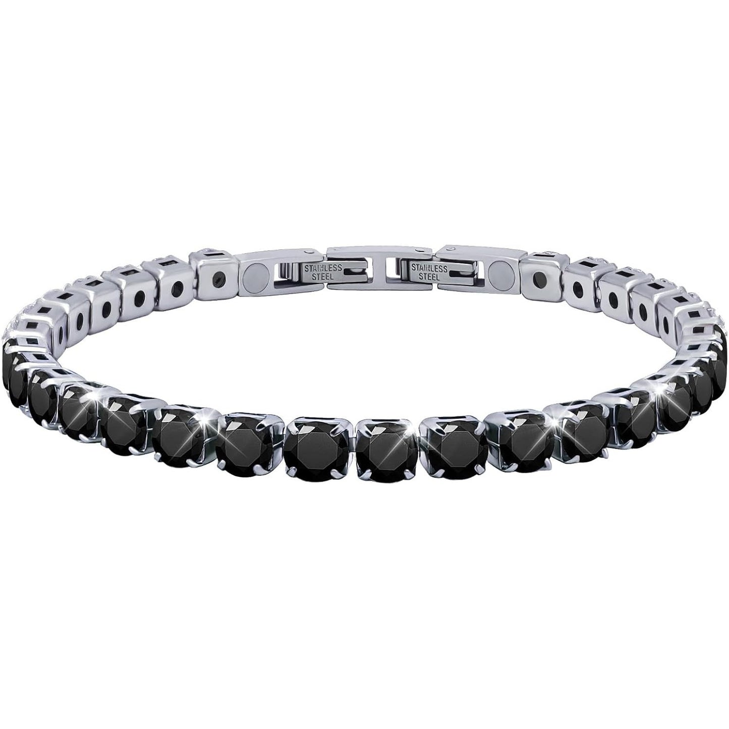 JEROOT Women's Magnetic Tennis Bracelet with 5mm Cubic Zirconia