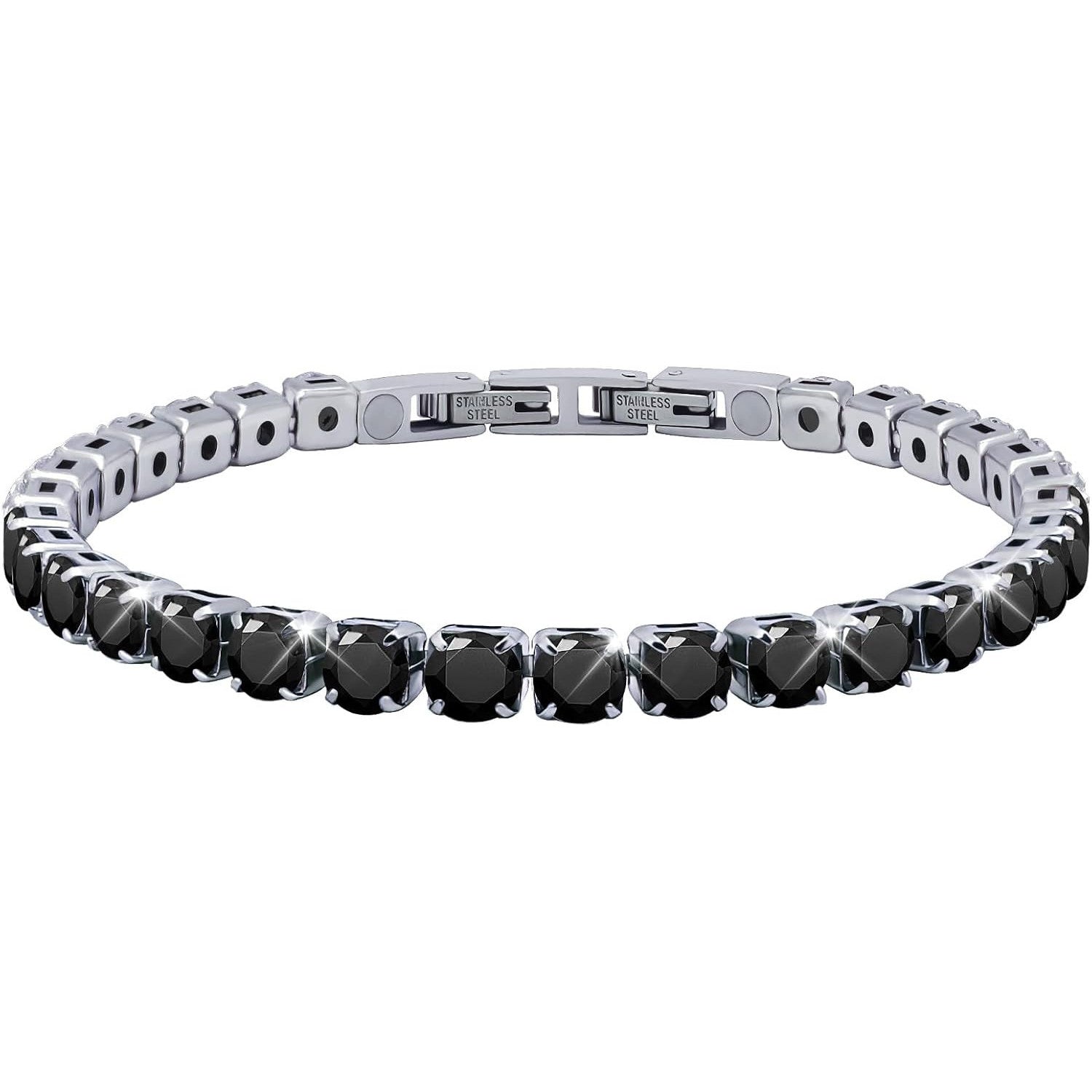 JEROOT Women's Magnetic Tennis Bracelet with 5mm Cubic Zirconia