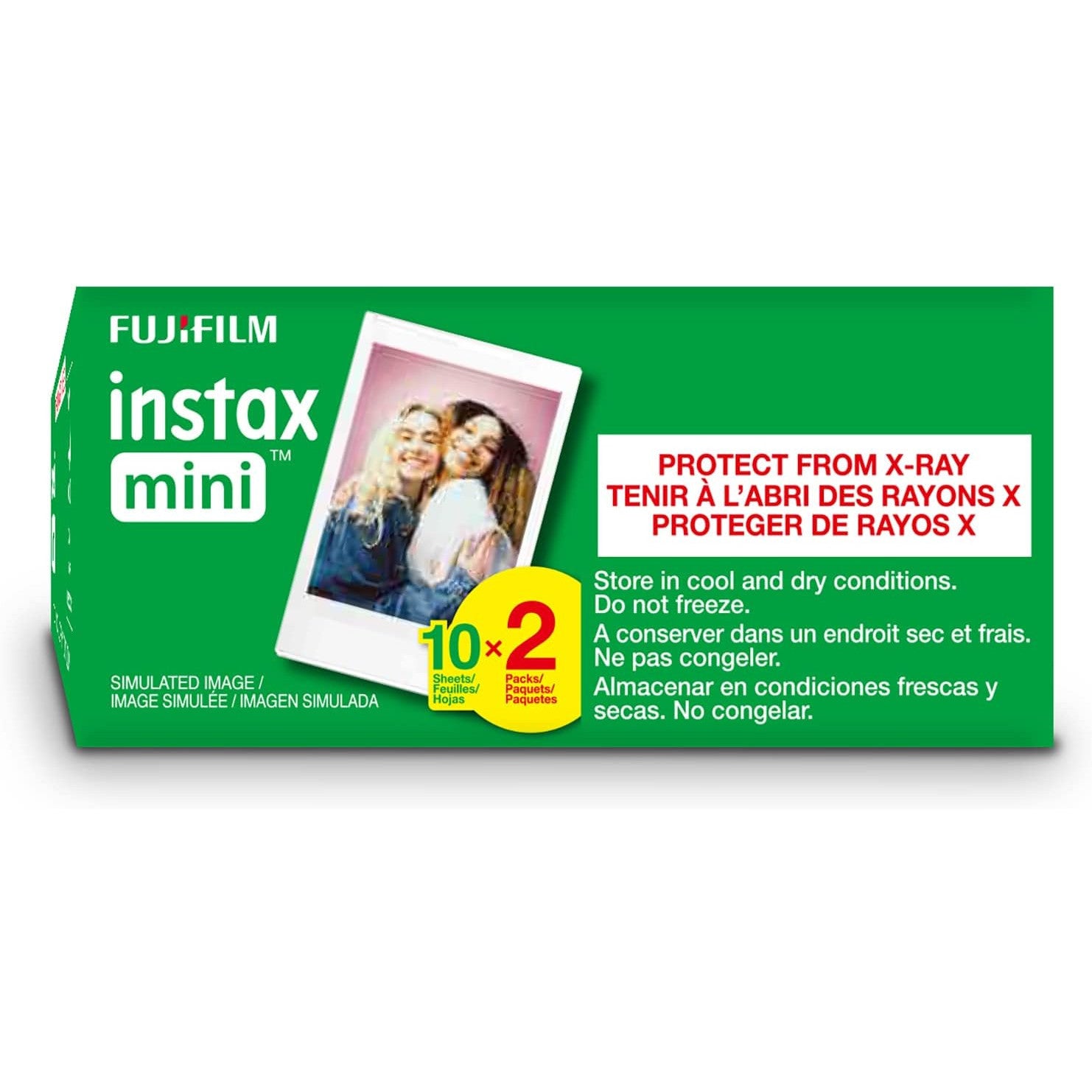 Fujifilm Instax Mini Twin Pack Instant Film, 20 White Photos