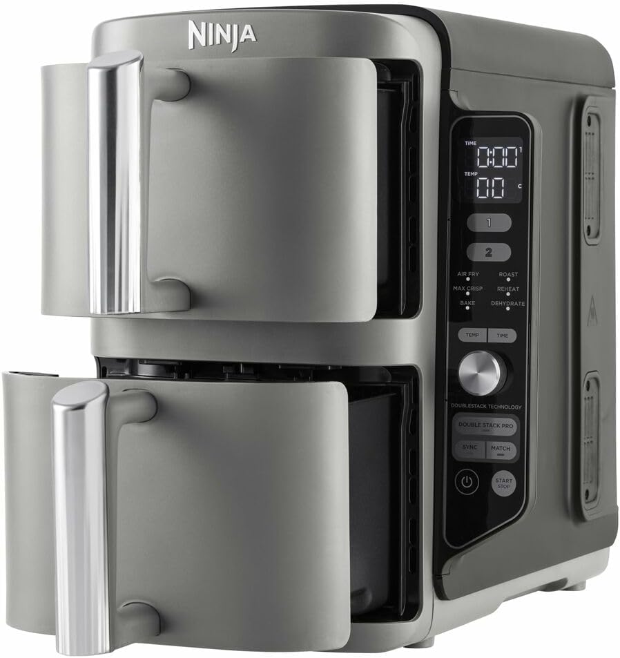 Ninja Double Stack XL Air Fryer 9.5L Grey, 4 Levels