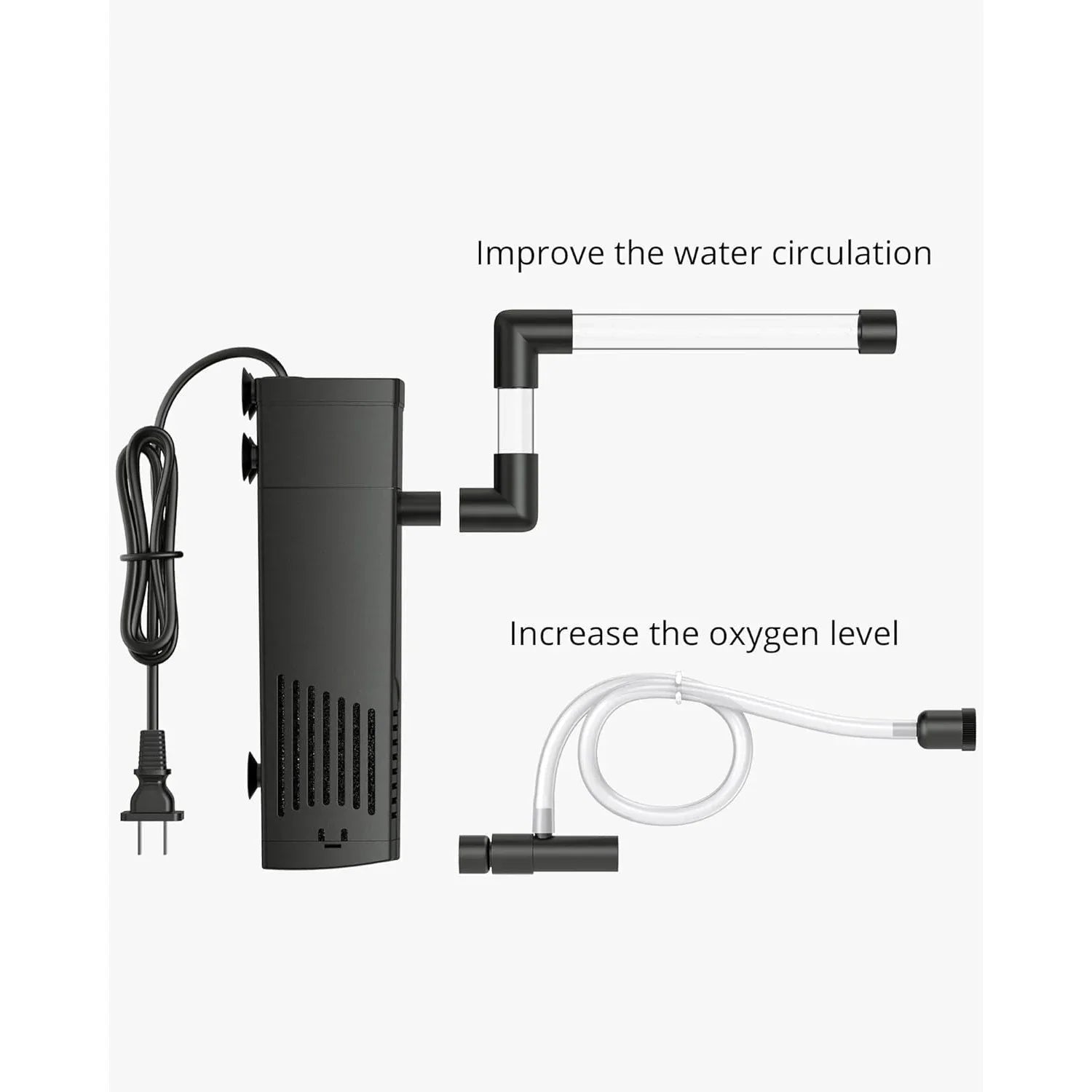 NICREW 5-10 Gallon Submersible Internal Aquarium Filter with Aeration - Gomix Brands Outlet