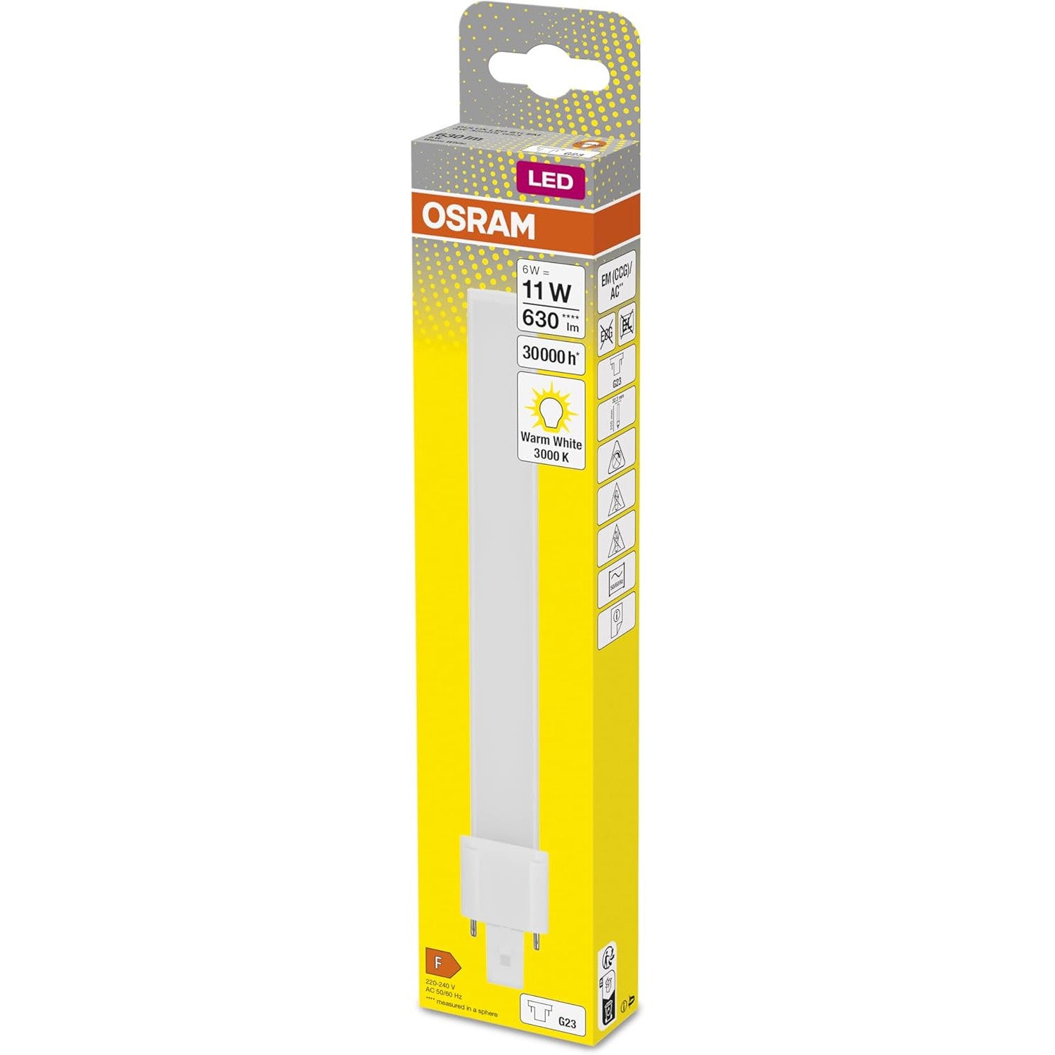 OSRAM Dulux S11 LED Light Bulb G23 6W Warm White 630lm