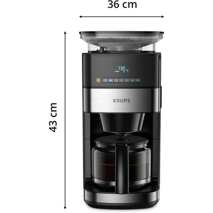 Krups Grind Aroma 10‑Cup Programmable Coffee Maker with Built‑In Grinder