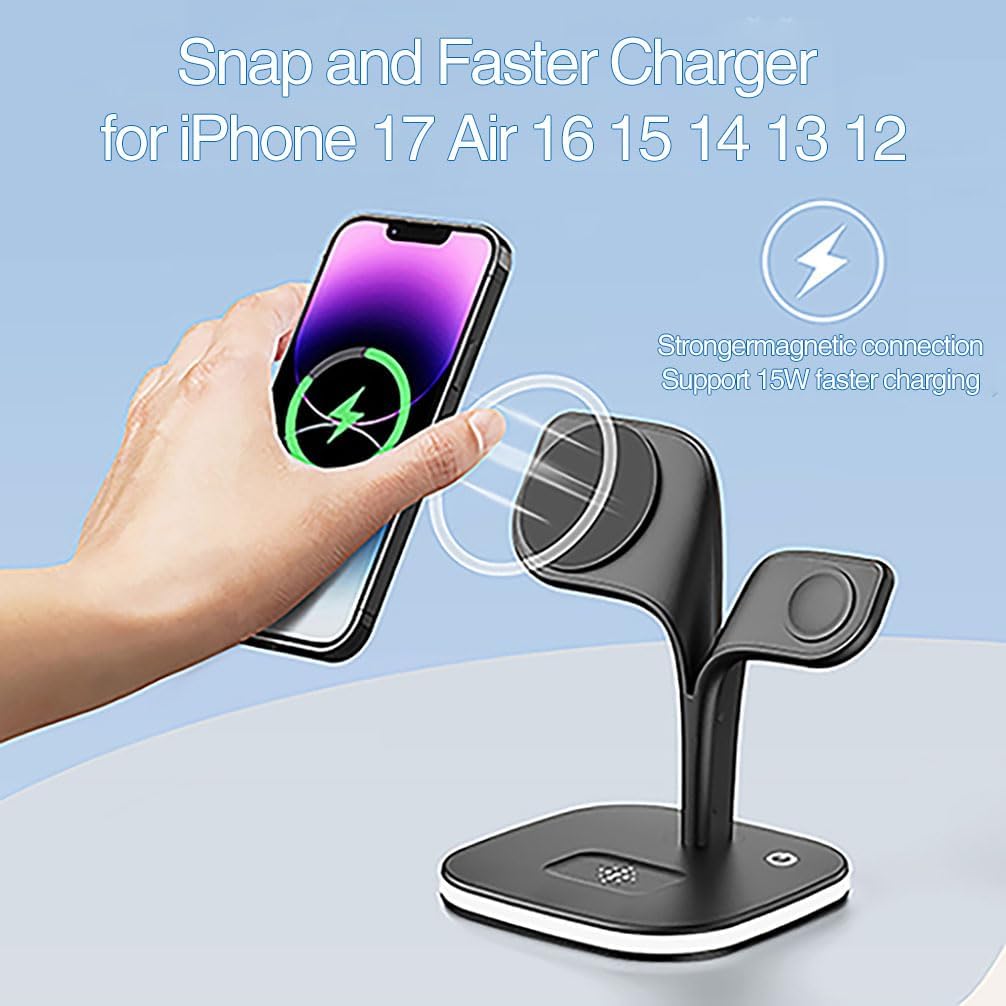EXW YM-UD22 3-in-1 Wireless Charging Station for MagSafe