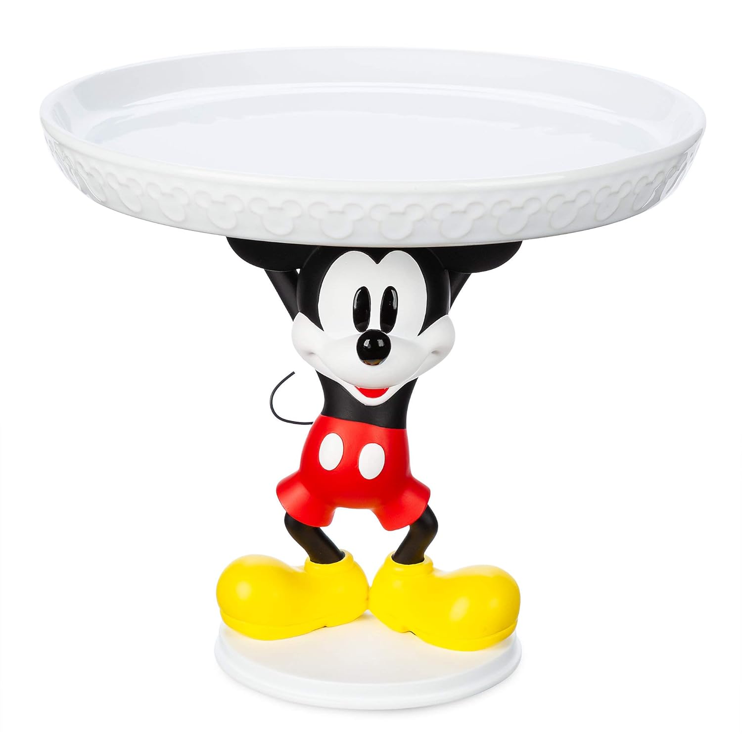 Disney Mickey Mouse Cake Stand with Glossy Ceramic Tray