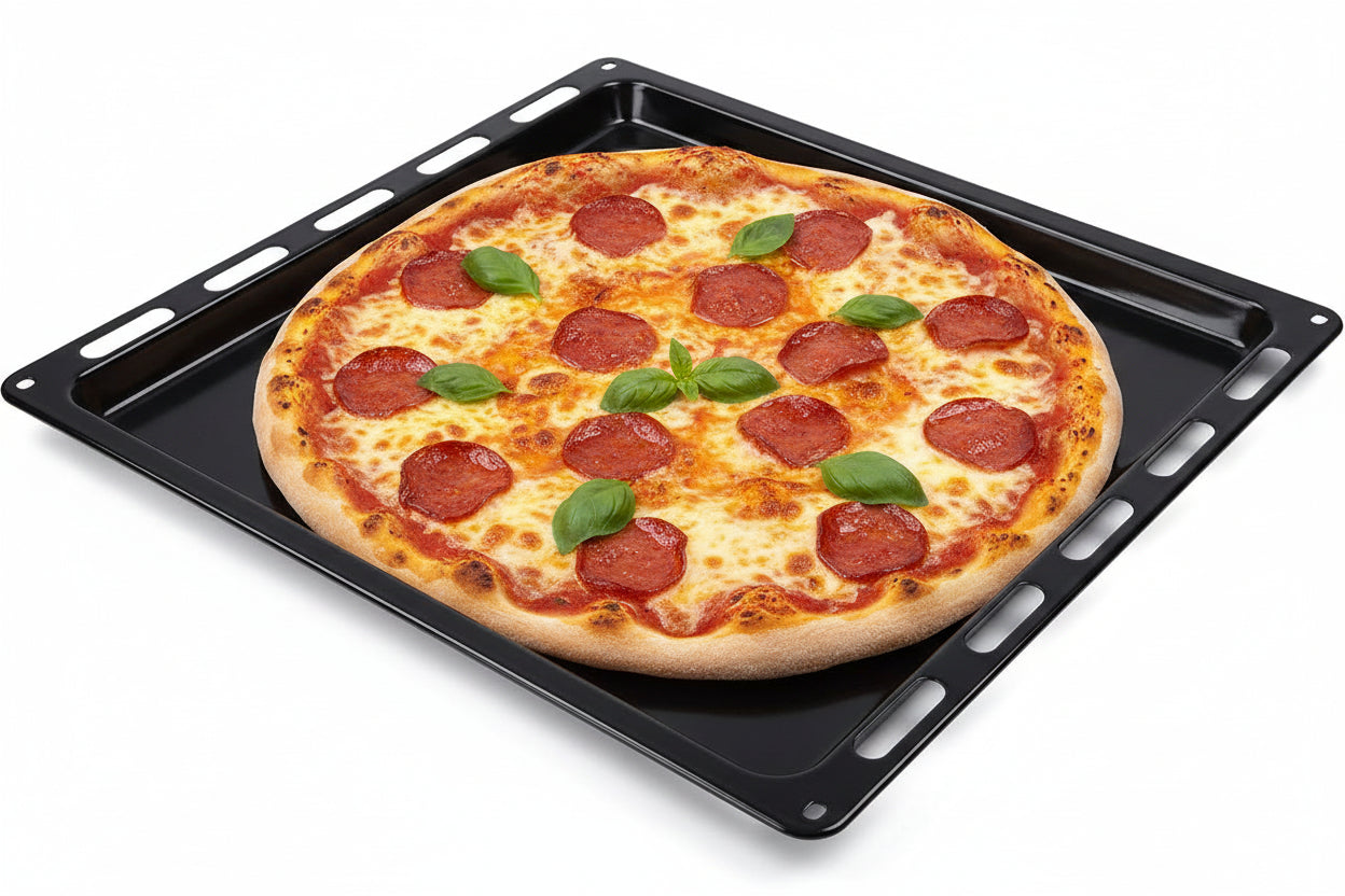 Dekarox Enamelled Oven Baking Tray 44x37x2.1cm Black