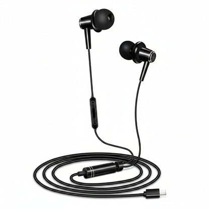 Trilink Metal Earphones Crystal Clear Sound USB-C Connector