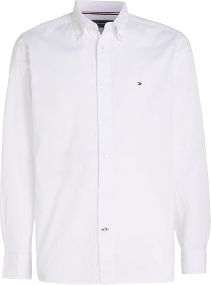 Tommy Hilfiger Core Flex Men's Long Sleeve Shirt – Modern Fit Premium Comfort