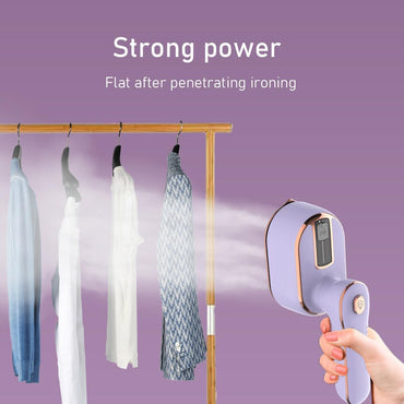Portable 1000W Handheld Travel Steamer Iron with 180° Rotating Purple