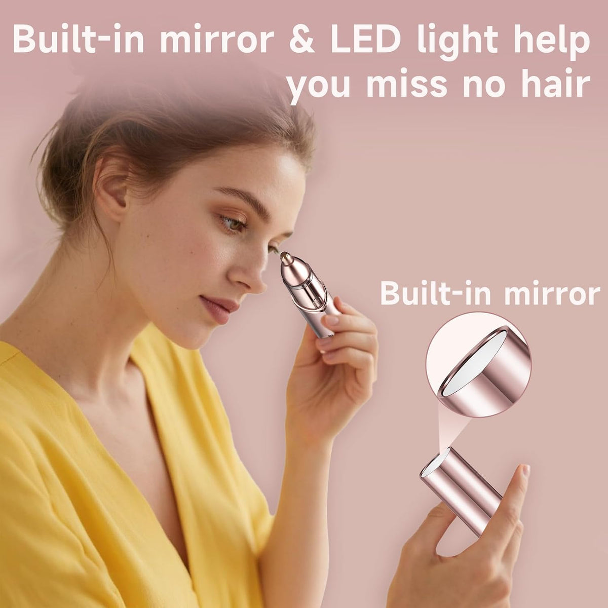 Gurelax 2-in-1 Electric Facial Hair Remover and Eyebrow Trimmer