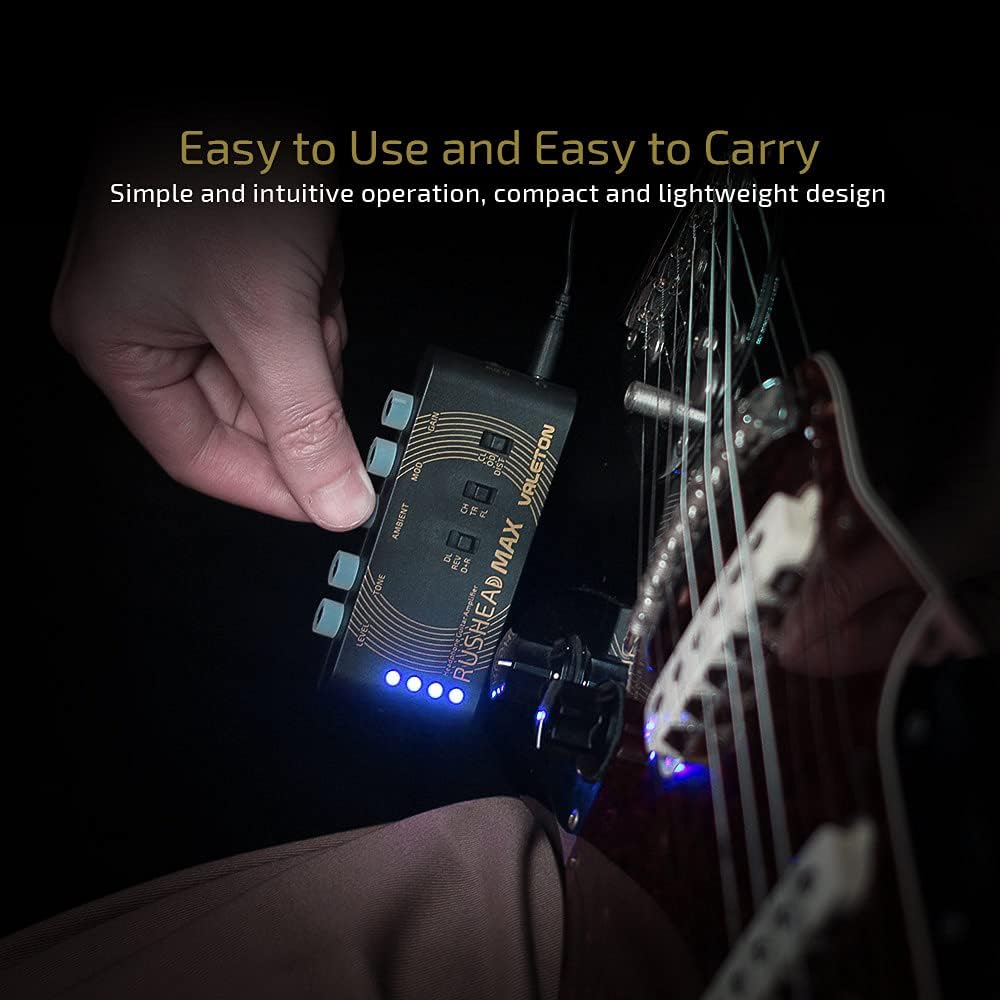 Valeton Rushead Max USB Rechargeable Pocket Guitar Amplifier with Effects