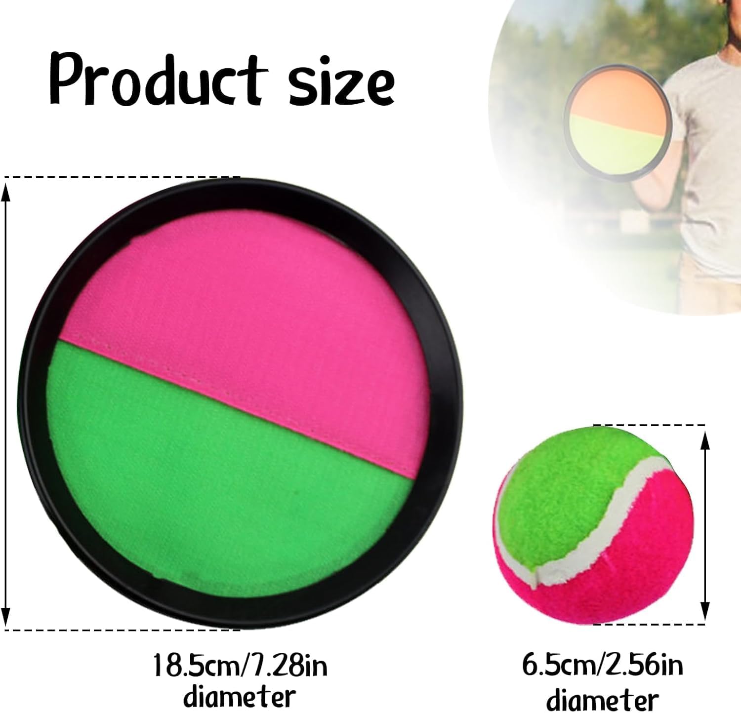 BLUECHOLON Catch Ball Set with 2 Rackets and Sticky Ball