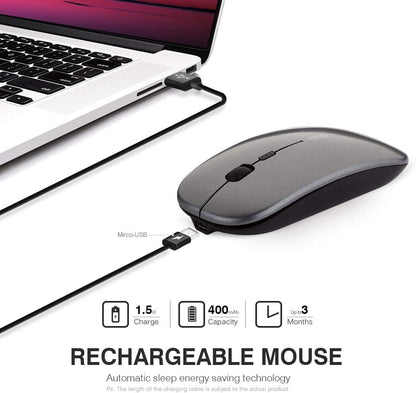 Inphic M1P Ultra Slim 2.4G Wireless Mouse Rechargeable Silent