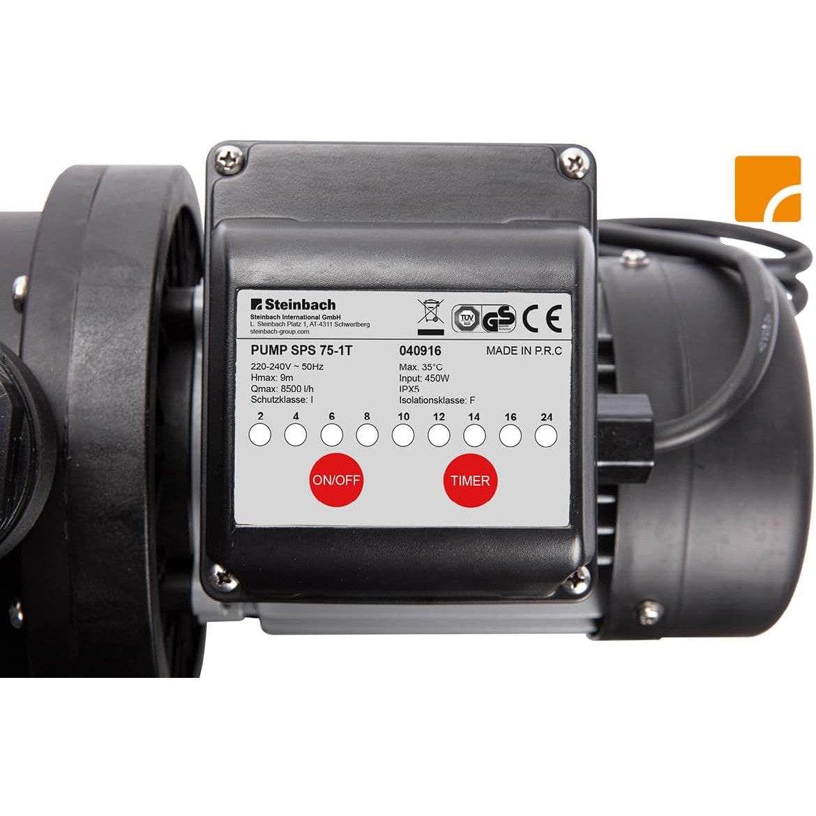 Steinbach Active Balls 75 Self‑Priming Pool Filter Pump with Timer