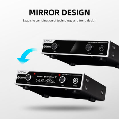 D Debra UHF Wireless Microphone System with Dual Handheld Mics