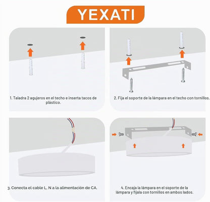 Yexati LED Ceiling Light 18W 1800LM IP44 6500K Ø22 cm