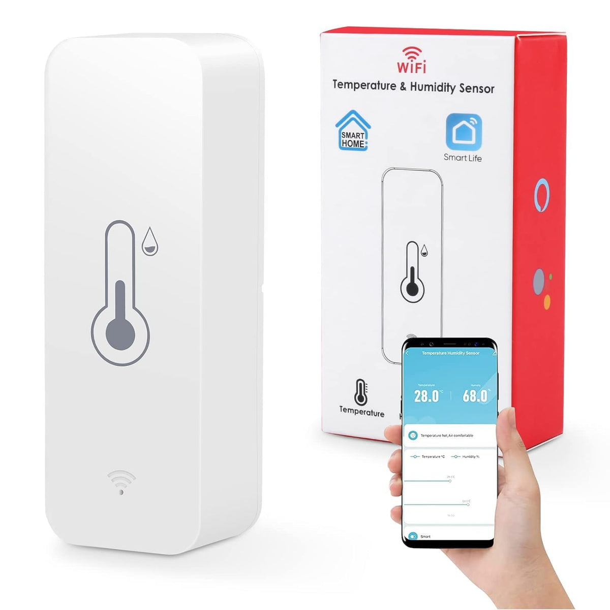 Ventika FAR1 WiFi Temperature Humidity Sensor White