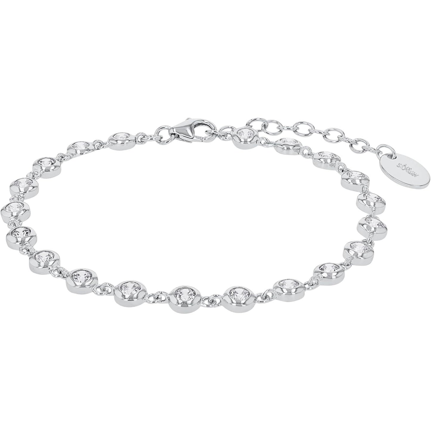 s.Oliver Women's Sterling Silver Bracelet with Zirconia - Elegant Arm Candy