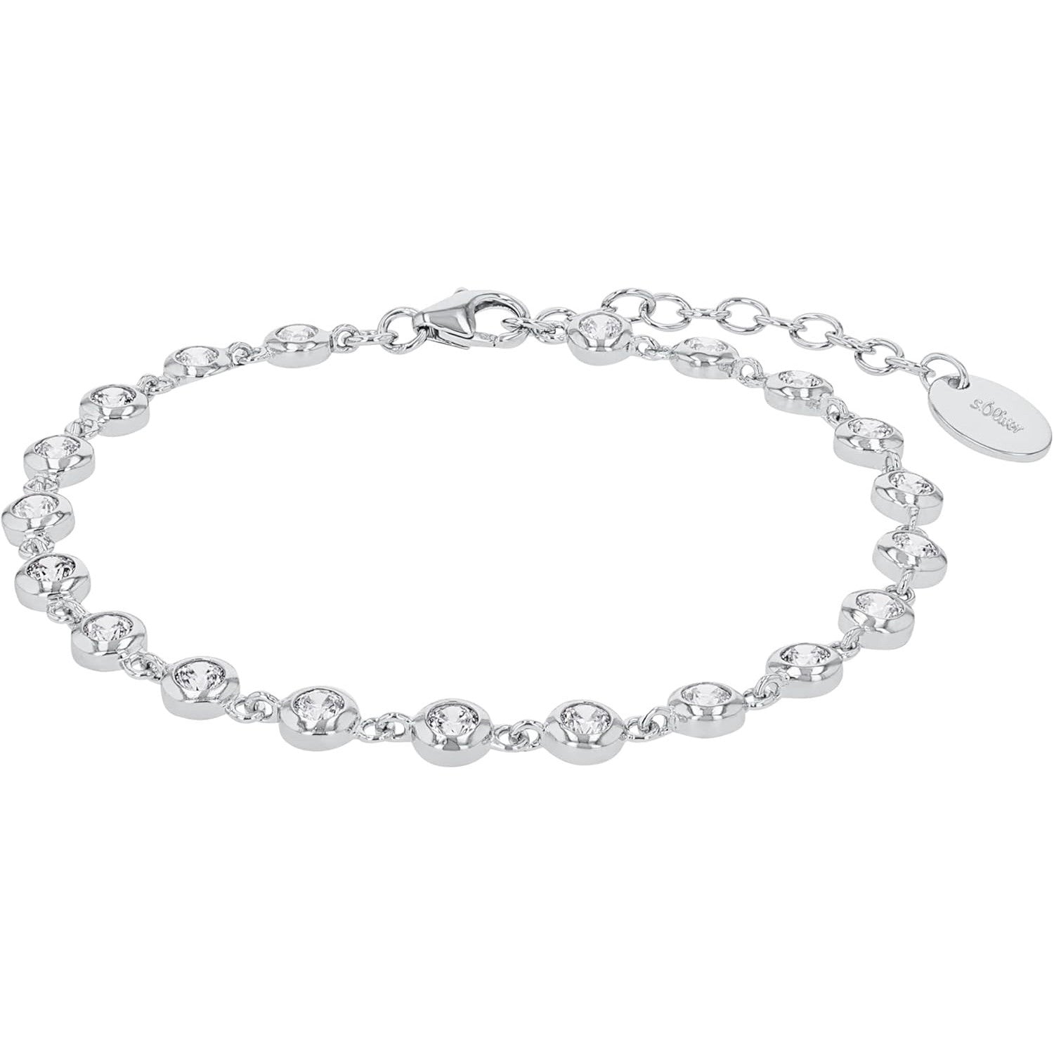 s.Oliver Women's Sterling Silver Bracelet with Zirconia - Elegant Arm Candy