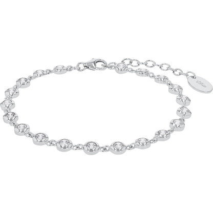 s.Oliver Women's Sterling Silver Bracelet with Zirconia - Elegant Arm Candy