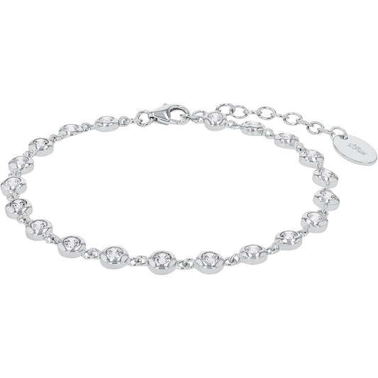 s.Oliver Women's Sterling Silver Bracelet with Zirconia - Elegant Arm Candy