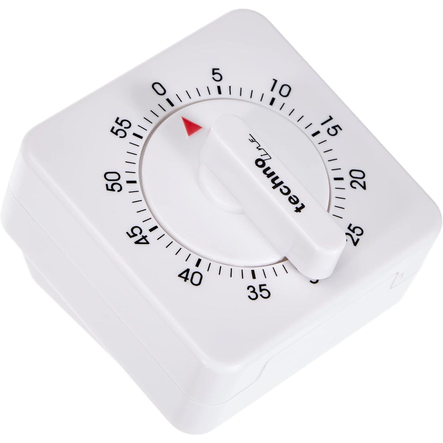 Technoline KZW Analog White Mechanical 60-Minute Kitchen Timer for Cooking Baking