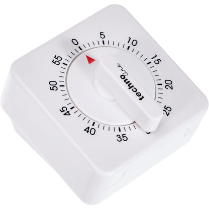 Technoline KZW Analog White Mechanical 60-Minute Kitchen Timer for Cooking Baking