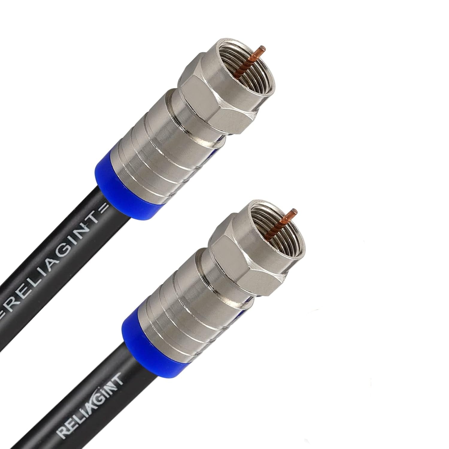 RELIAGINT RG6 Coaxial Cable 75 Ohm Waterproof 1m Black