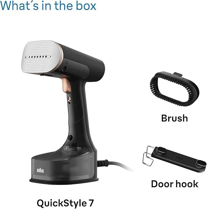 Braun QuickStyle 7 GS7077BK 1600W Vertical Steam Iron Dual FreeGlide - Gomix Brands Outlet