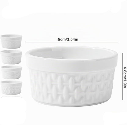 BAIFULAI Ceramic Creme Brulee Bowls Set of 6 230ml