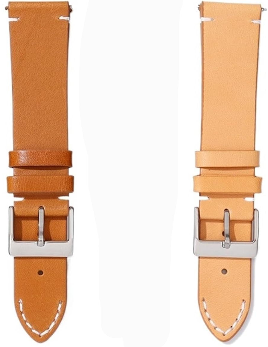 MILNBJK Unisex Genuine Leather Quick Release Watch Band