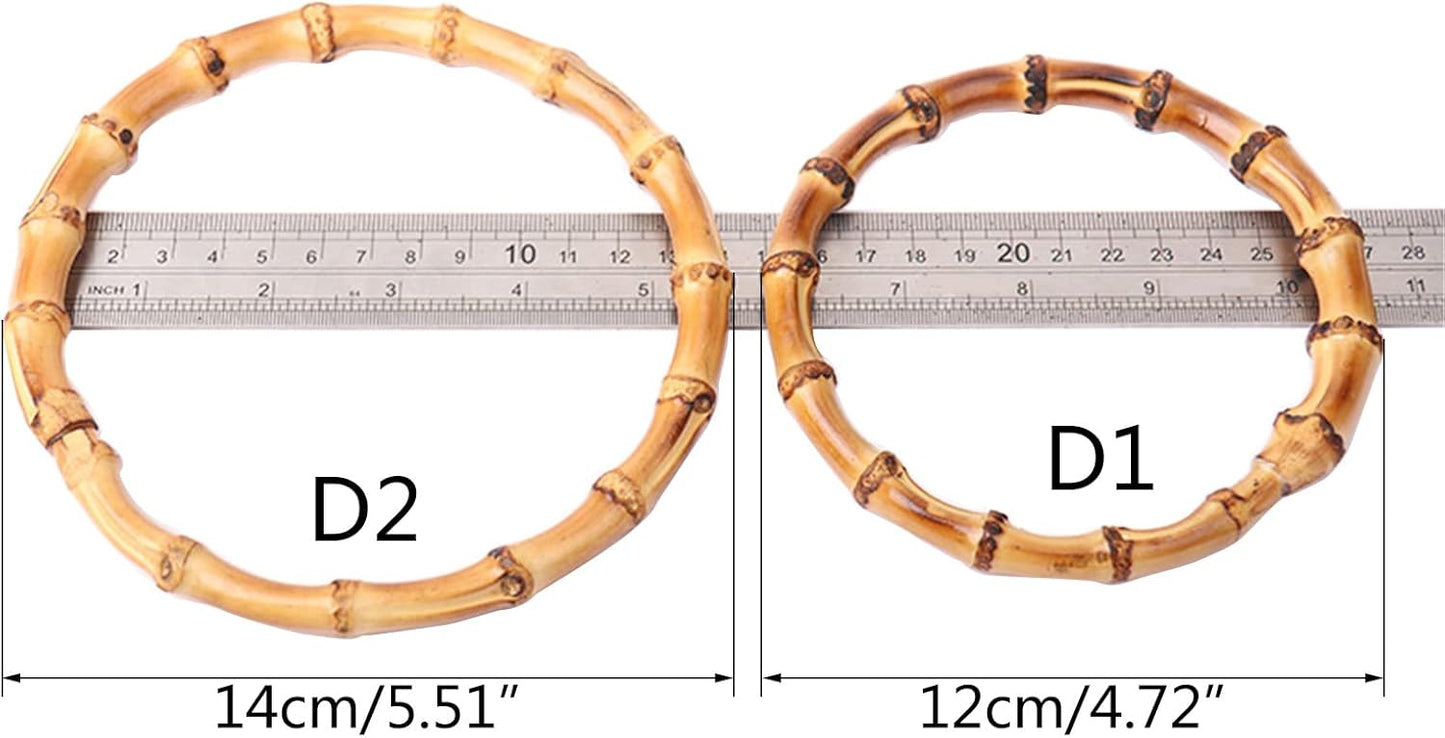 Handmade Slub-Alloy Flat Round Bag Handle Replacement for Women