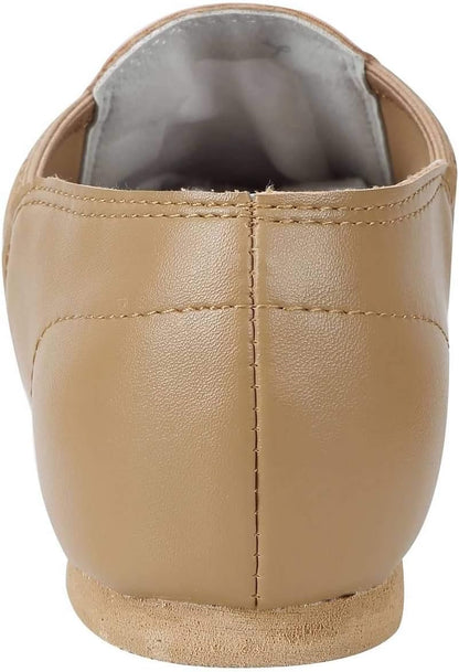 Linodes Unisex PU Leather Slip-On Jazz Dance Shoes