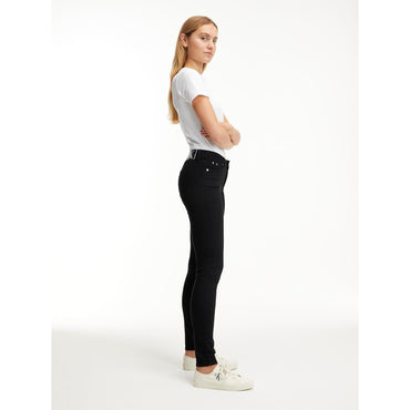 Calvin Klein Women's Mid-Rise Skinny Denim Jeans – Classic Black