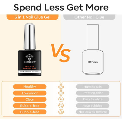 Modelones 15ml Gummy Base False Nail Glue for UV/LED