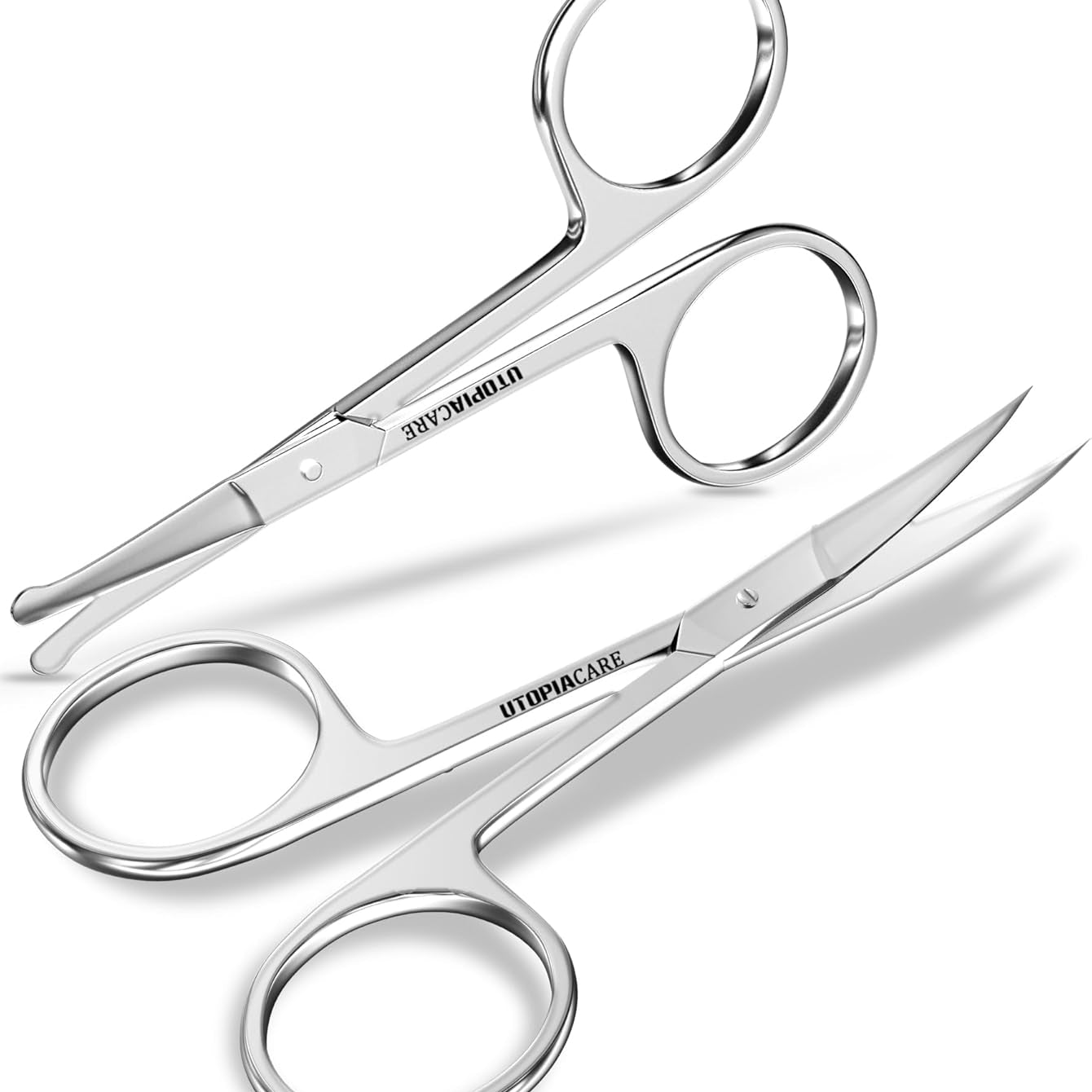 Utopia Care Stainless Steel Eyebrow & Nose Hair Scissors – Silver