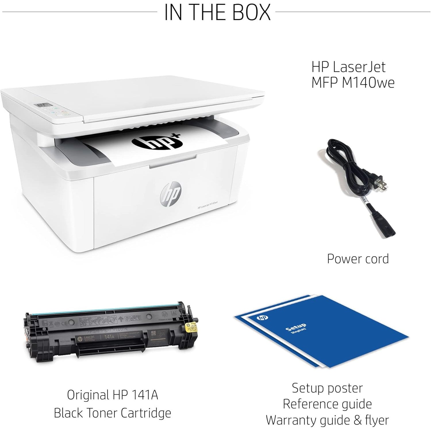 HP LaserJet MFP M140we Compact Wireless Black & White Printer