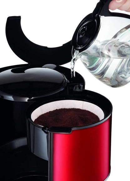 Moulinex Subito Drip Coffee Machine 1000W 1.25L Red/Black FG360D