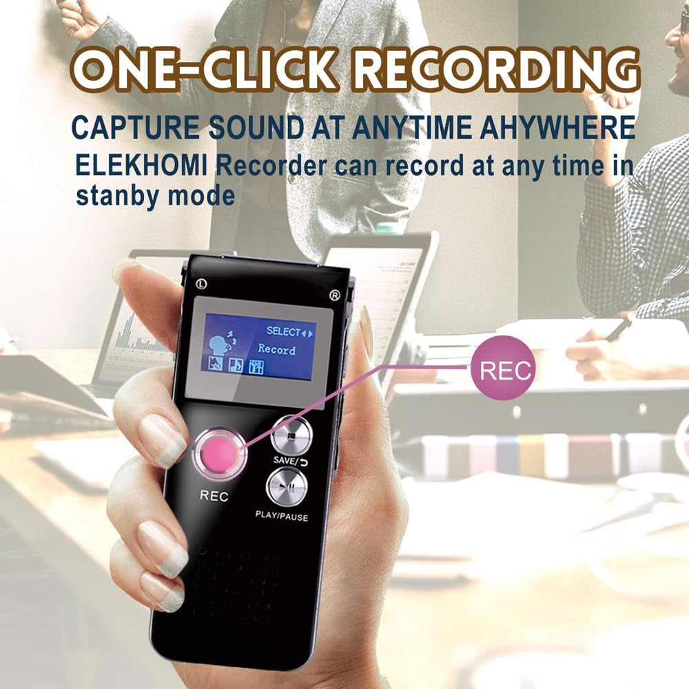 ELEKHOMI M2 32GB Digital Voice Recorder