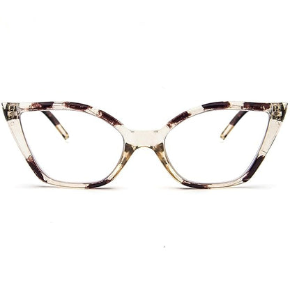 FEISEDY Crystal Cat Eye Blue Light Blocking Reading Glasses