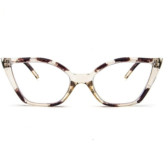 FEISEDY Crystal Cat Eye Blue Light Blocking Reading Glasses